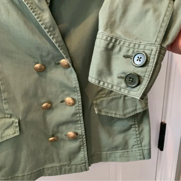 CAbi Green Sargent Military Jacket Style 326 Medium - Picture 8 of 16